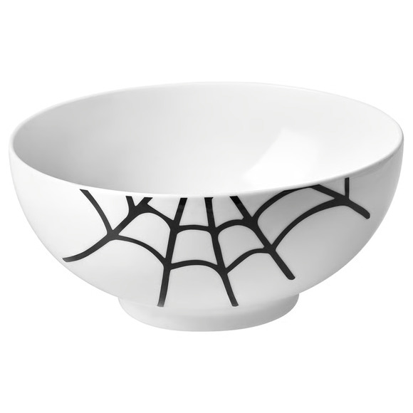 IKEA KUSTFYR Serving Bowl, White/Black, 7½" (106.173.61) NEW - Picture 1 of 2
